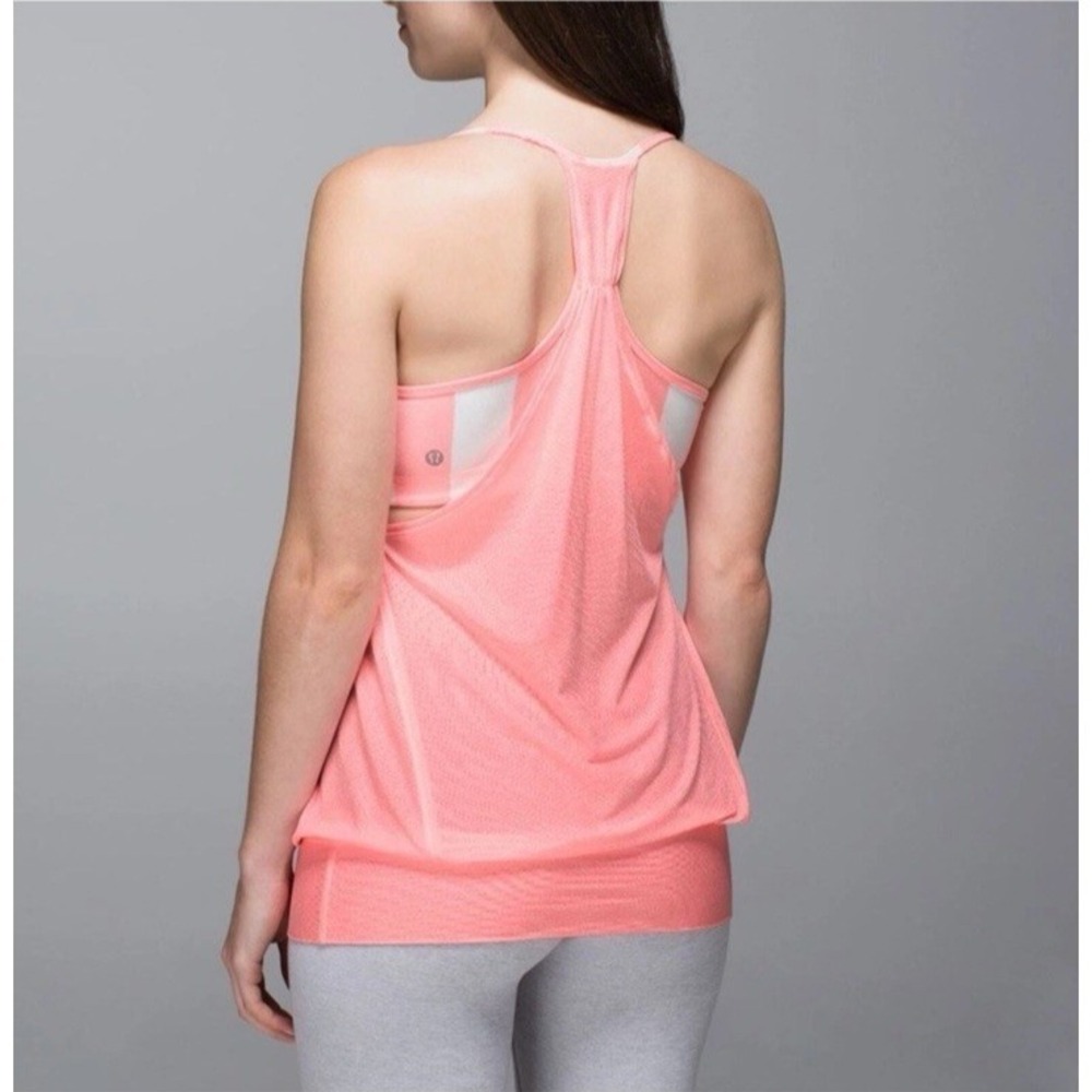 Lululemon No Limits Tank Bleached Coral Steep Stripe / Women's 8